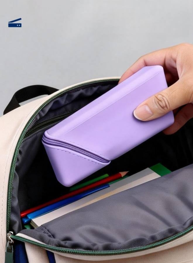 Pencil Case – Exquisite and cute tiered pencil case for girls; suitable for children, boys, girls, and adults – Purple. - Image 2