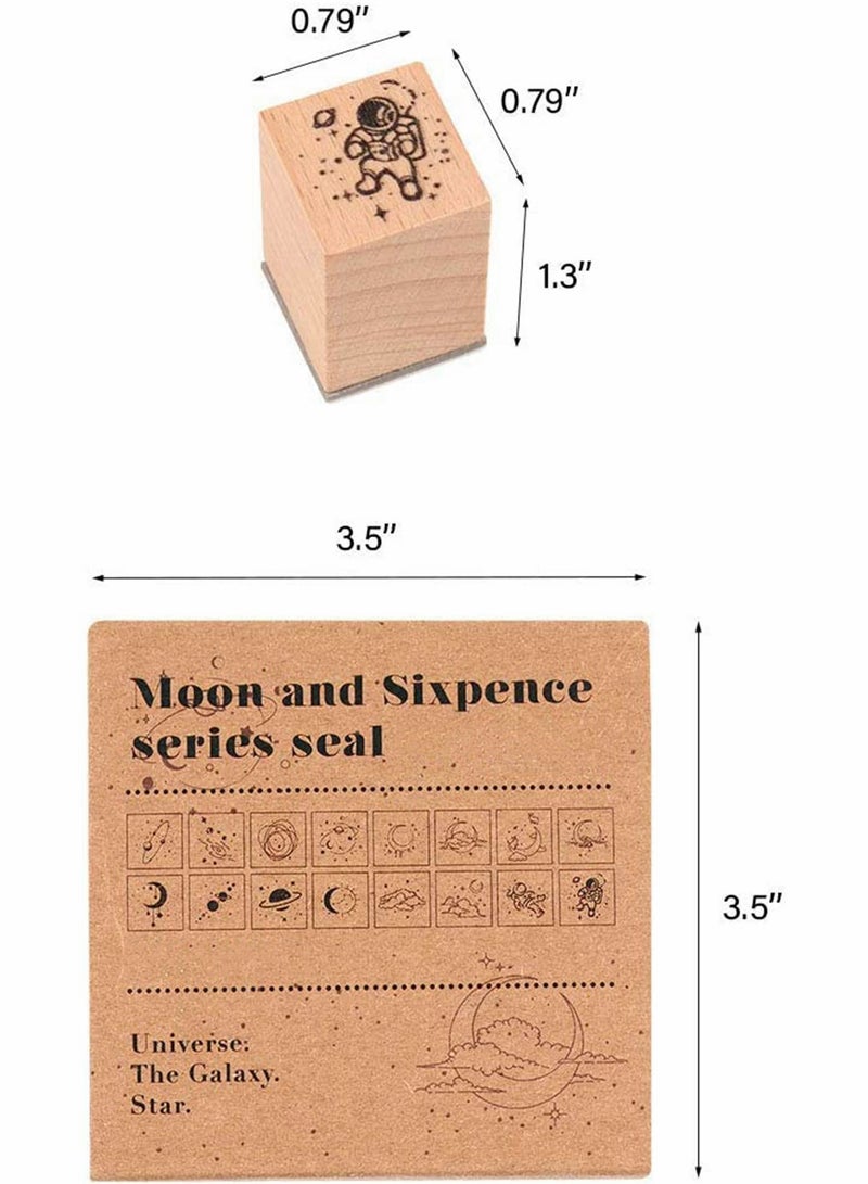 Wooden Rubber Stamps for Arts Crafts Bullet Journals Card Making Scrapbooking Diary Letter - Image 4