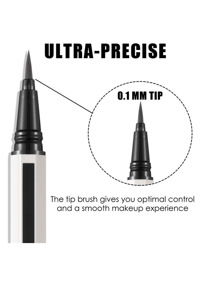 FOCALLURE - FOCALLURE Sadness Proof Precision Eyeliner,Sweatproof Eyeliner Pencil,Quick Drying,Smudge-proof,Long Lasting,Won't Slip Octagonal Grip,Ultra Fine Brush,BL01 OBSIDIAN - Image 1