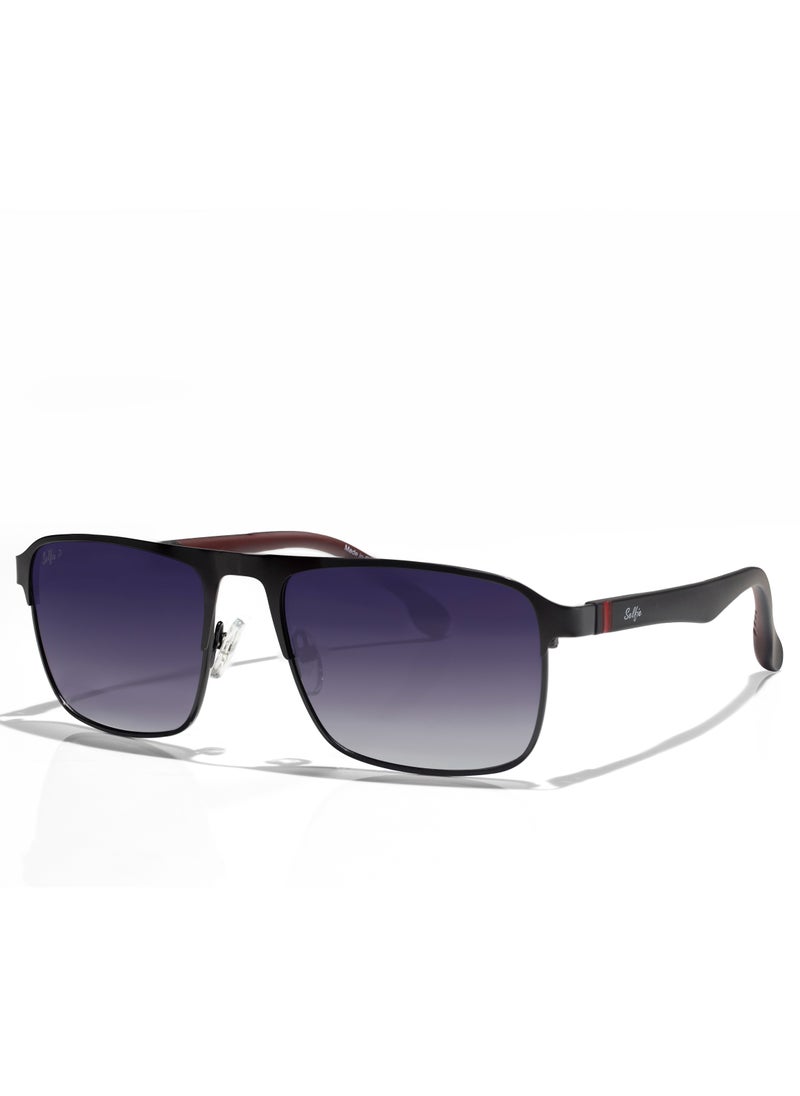 selfie Selfie Polarized Blue Lense Metal Black  Frame Sunglasses, SE8211-C2  - Image 2