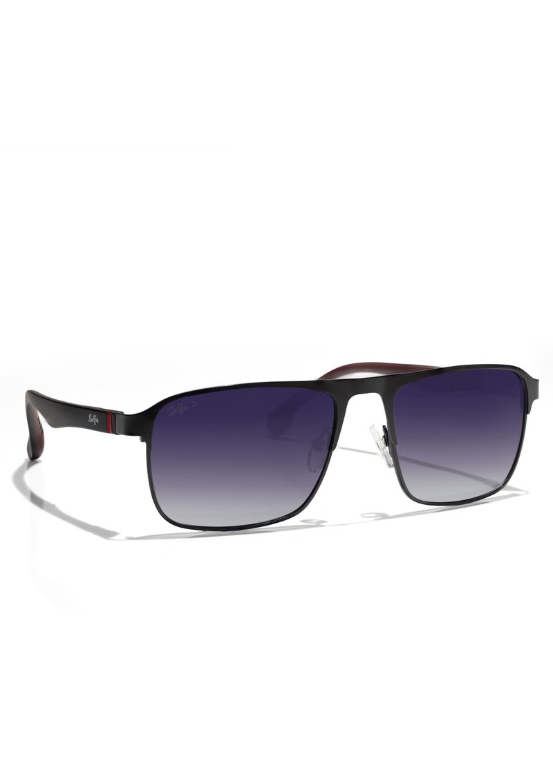 selfie Selfie Polarized Blue Lense Metal Black  Frame Sunglasses, SE8211-C2  - Image 3