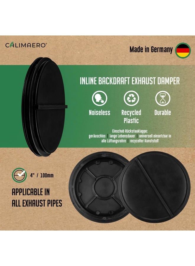calimaero ® Seal 100 mm Non-Return Valve for Ventilation Modernization without Return Valve/Silent, Recycled Plastic/Can Be Used Aluminium Flex, PVC, Sheet Metal, KG, HG - Image 2