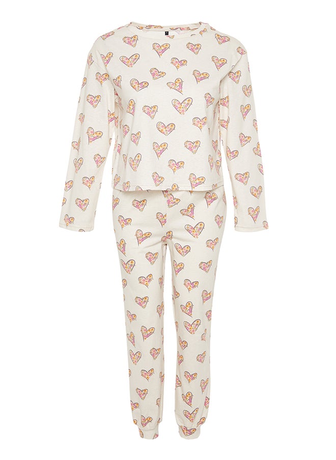 Cream 100% Cotton T-shirt-Jogger Knitted Pajamas Set THMAW24PT00116. - pzsku/Z74E0472CE3F39D360102Z/45/_/1730941487/a2720772-fee3-4092-9775-0cf51f90987a