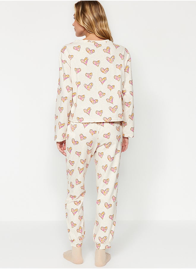 Cream 100% Cotton T-shirt-Jogger Knitted Pajamas Set THMAW24PT00116. - pzsku/Z74E0472CE3F39D360102Z/45/_/1730941488/b1ac2dec-dc5a-47c0-9a17-3d912e5d4693