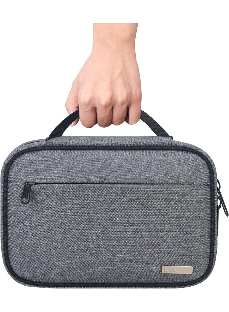 Lacdo USB Flash Drive Case Thumb Drive Holder Case Organizer Portable Electronic Accessories Storage Bag for SanDisk/SamData/Samsung USB Flash Drives Jump Drive Memory Stick, SD Card, Cables, Gray - Image 2