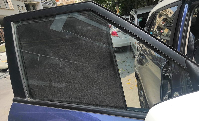 Zapcart Car Side Window Non-Magnetic Sun Shades Compatible with Maruti Suzuki Celerio, Set of 4 - Image 1