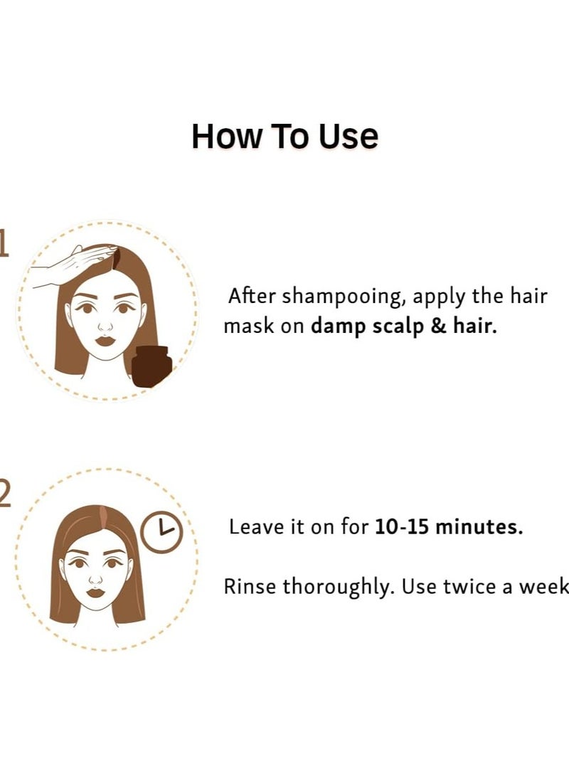 MCaffeine mcaffeine Anti Hair Fall Hair Mask For Dry & Frizzy Hair, For Curly Hair & Straight Hair, With Coffee, Proteins & Pro Vitamin B5, Sls & Paraben Free - 200 Gram  - Image 4