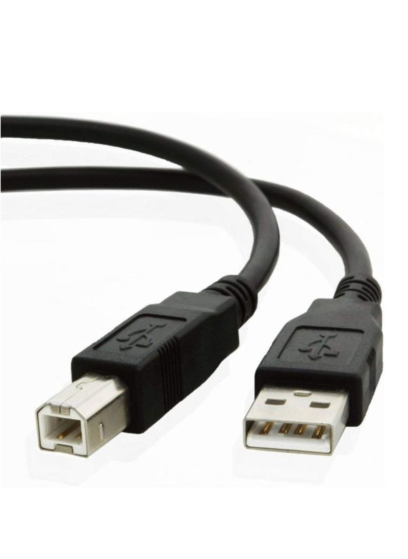 Generic Printer Cable 1.5M High Speed USB 2.0 A Male to B Male Cord for Printers, Scanners, and More For HP, Canon, Dell, Epson, Lexmark, Xerox, Samsung and More 