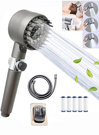 Shower Head Filter with Shower Hose,5PCS Pp Cotton and Punch-Free Bracket,3 Modes,Water Purification,Pressurization,Negative Ion Massage Showerand Suitable Mothers and Babies - pzsku/Z74E07E7ECC2F332FCB58Z/45/_/1730863617/8cd0b614-58c8-4a67-b62a-8742d56e1fa9