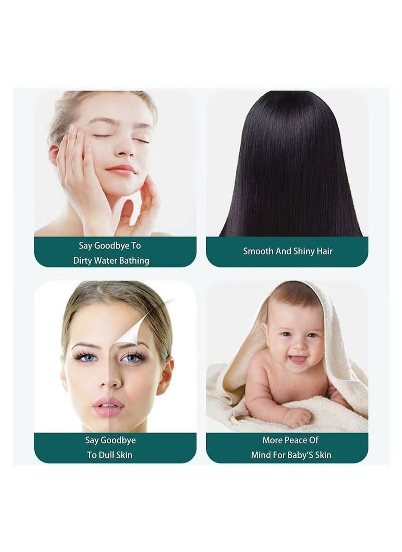 Shower Head Filter with Shower Hose,5PCS Pp Cotton and Punch-Free Bracket,3 Modes,Water Purification,Pressurization,Negative Ion Massage Showerand Suitable Mothers and Babies