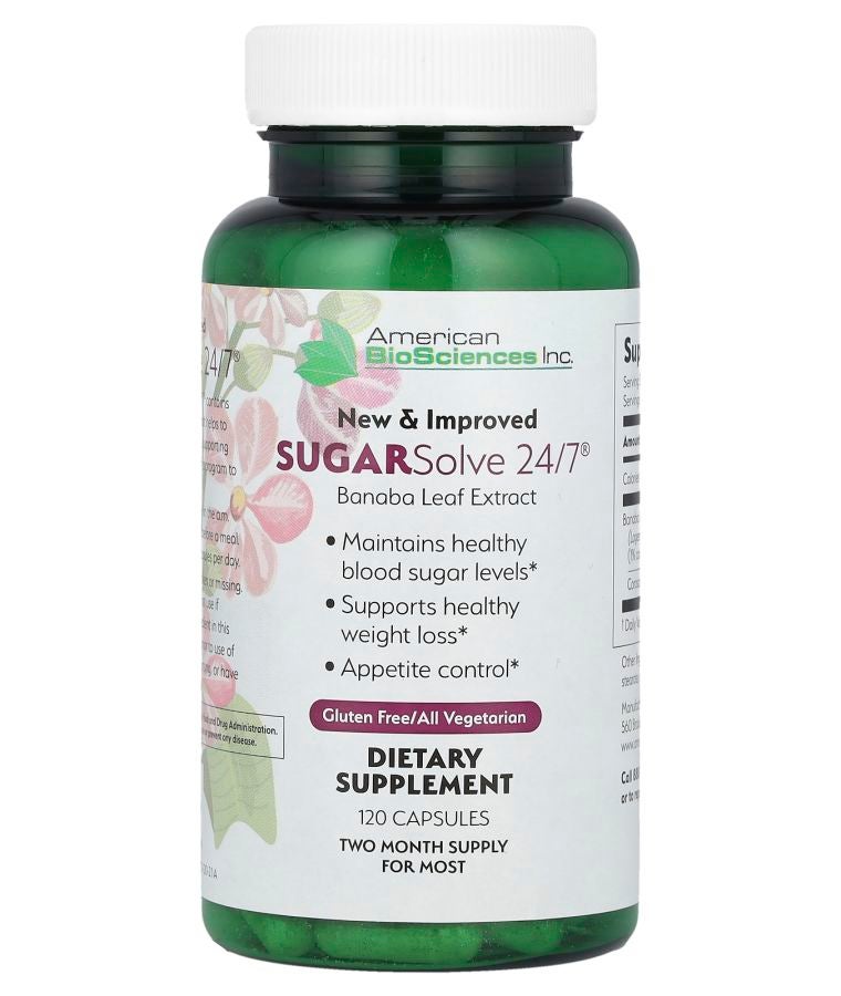 American BioSciences SUGARSolve 24/7® 120 Capsules
