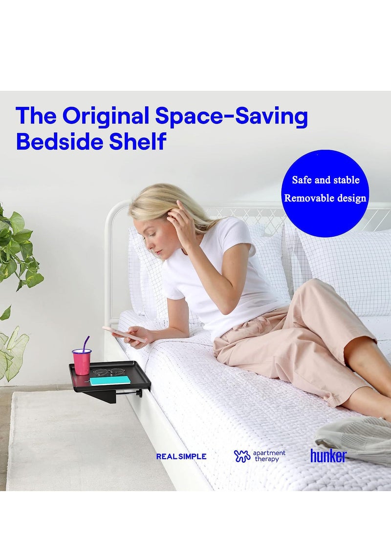Generic Bedside Shelf, Modern Clamp-On Floating Nightstand And Bedroom Bed Shelf Tray, Clipped in bunk beds, For Home, Dorm, Rv Or Apartment (Excluding accessories on bedside racks)  - Image 2