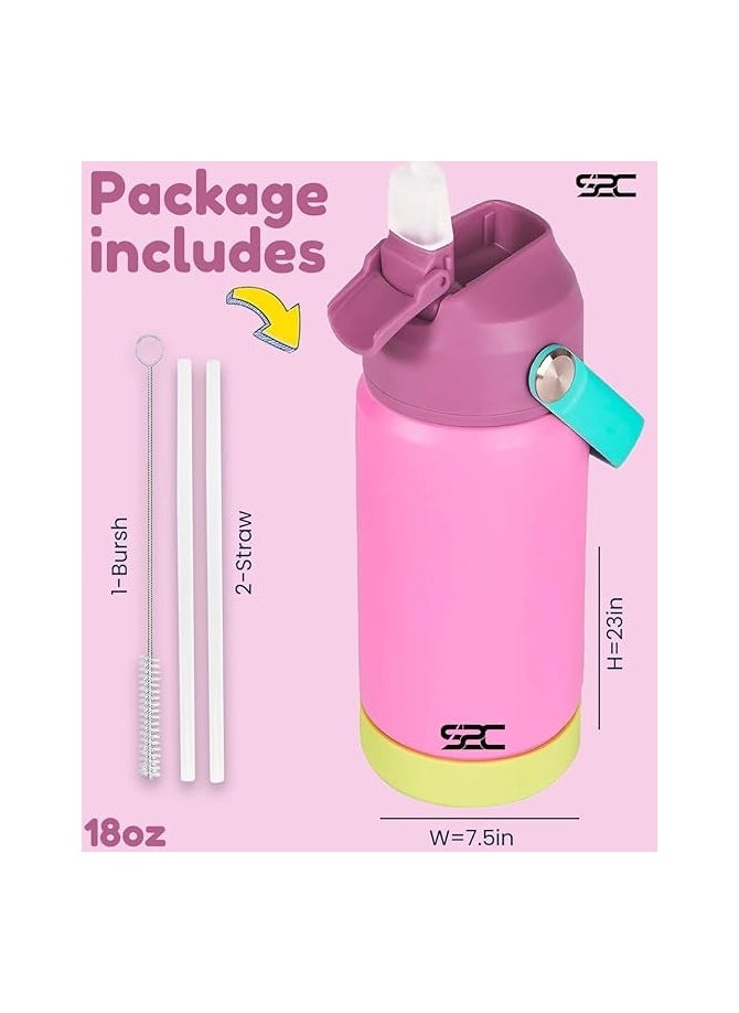 S2C S2C 550ml Leakproof Stainless Steel Water Bottle for Kids With Straw & Handle|Toddler water bottle|Kids Water Bottle For School Boys Girls|Easy to Carry|BPA Free,Baby water bottle  - Image 3