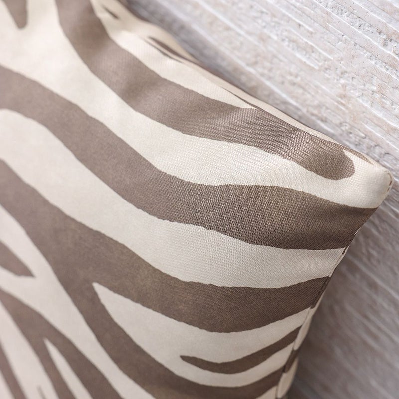 DANUBE HOME Toss Pillow With Zipper Without Piping 45X45Cm - Graphic Zebra, Multicolour, Striking Animal-Print Pillow, 100% Polyester Fabric, For Outdoor Sofas - Image 2