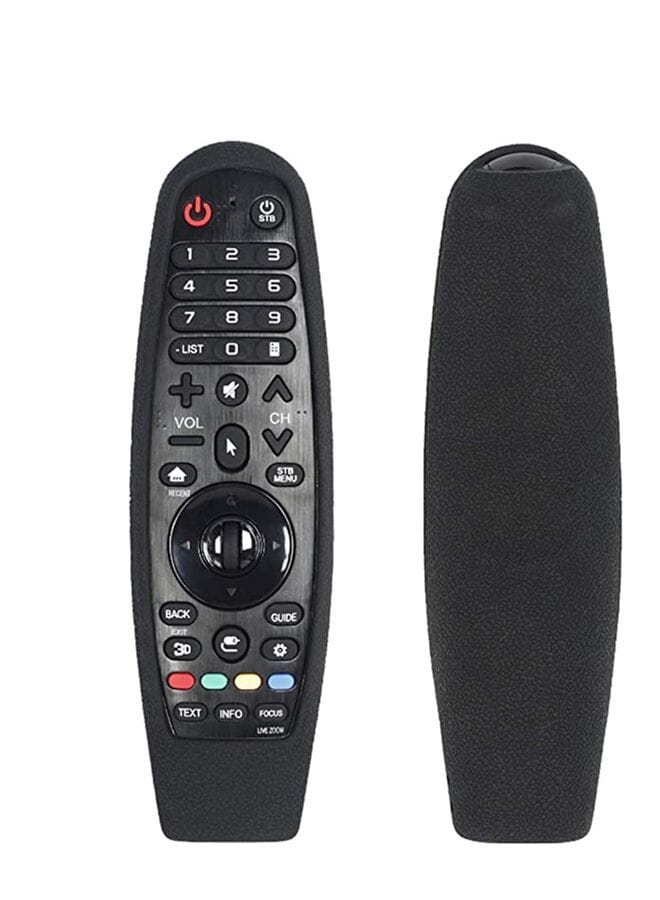 غطاء حماية من السيليكون لجهاز التحكم عن بعد للتلفزيون، واقي أسود مقاوم للصدمات، غطاء لجهاز التحكم عن بعد مضاد للانزلاق لجهاز Lg An-Mr600 An-Mr650 An-Mr18Ba، جهاز تحكم عن بعد مع حبل ملحقات المنزل الذكي