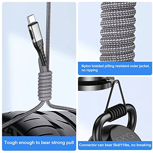 Durcord USB C to USB C Cable, 2Pack100W 3ft USB C Charger Cable Fast Charging for Android Phone Pad, Type C to Type C Charger Braided Compatible with iPhone 15 Pro/Plus/Max/Android/Phone/Pad - Image 4