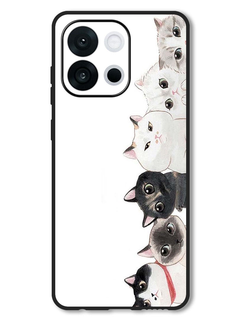 Theodor Case Compatible with OnePlus 13T 6.32 Inch Protection Shockproof Bumper Cover Cute Cats - Image 1