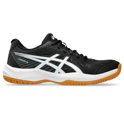 asics أحذية الكرة الطائرة النسائية ASICS Upcourt 6، 8، أسود/أبيض - Image 1