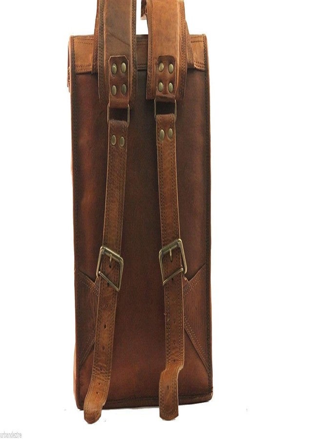RSN Vintage Handmade Leather Roll on Brown Trendy Backpack Bag for Man and Woman (Sandy Brown) - Image 3