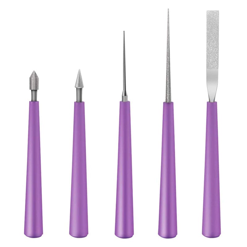 MUZHI Bead Reamer for Jewelry Making, Bead Spinner Hole Enlarger Tool for Glass Plastic Metal Wood Beads, Remove Burrs, Enlarge Holes, Smooth Edges(5 Pieces) - Image 1