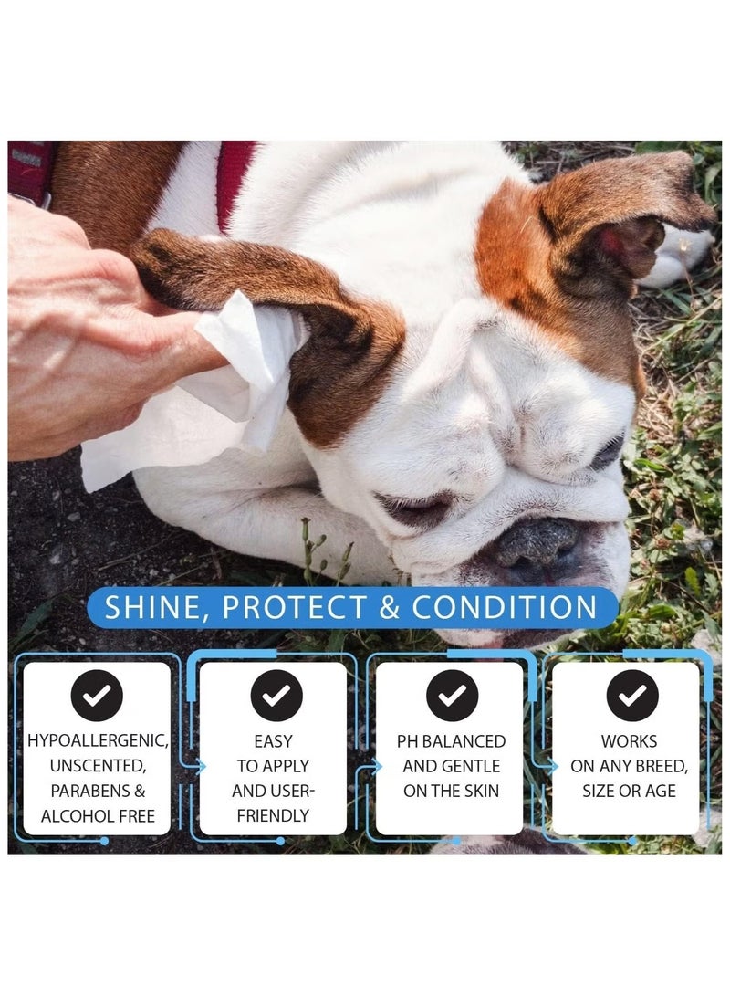 ZVEV 1pack Pet Wipes 80pcs, Dogs & Cats Wipes, Large Pet Grooming Wipes for Dogs & Cats, for Full Body, Eye Wipes, Ear Wipes, Paws Unscented - Image 4