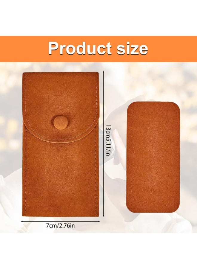 موثوقية التنبؤ حقيبة ساعة قطيفة محمولة، 6 قطع حقيبة سفر للساعات للرجال والنساء، حقيبة تخزين حقيبة هدايا فاخرة مع زر كبس لتنظيم المجوهرات - Image 2