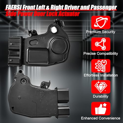 FAERSI 2Pcs Door Lock Actuator Motor Front Left and Right Compatible with 2003 2004 2005 Honda Accord Civic CR-V Element Odyssey Pilot, 2002-2006 Acura RSX Replaces 72155-S5P-A11,72115-S6A-J01,746301,746302 - Image 4