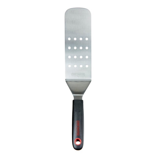 CHEF MASTER 90285 HIGH HEAT PERFORATED FLEXIBLE TURNER SPATULA 76 X 287 BLADE HEAT RESISTANT HANDLE SLIP RESISTANT GRIP DISHWASHER SAFE
