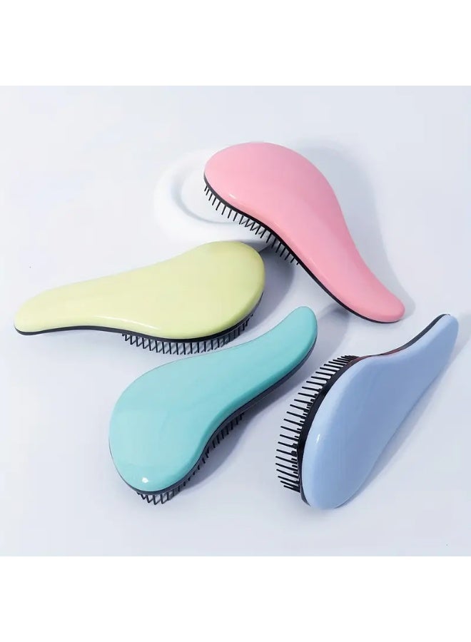 Ergonomically designed detangling hairbrush, suitable for all hair types, reduces hair pulling and breakage, for daily use, 1 piece (color may vary) - Image 5
