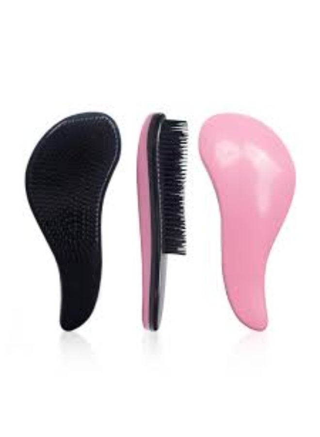 Ergonomically designed detangling hairbrush, suitable for all hair types, reduces hair pulling and breakage, for daily use, 1 piece (color may vary) - Image 2
