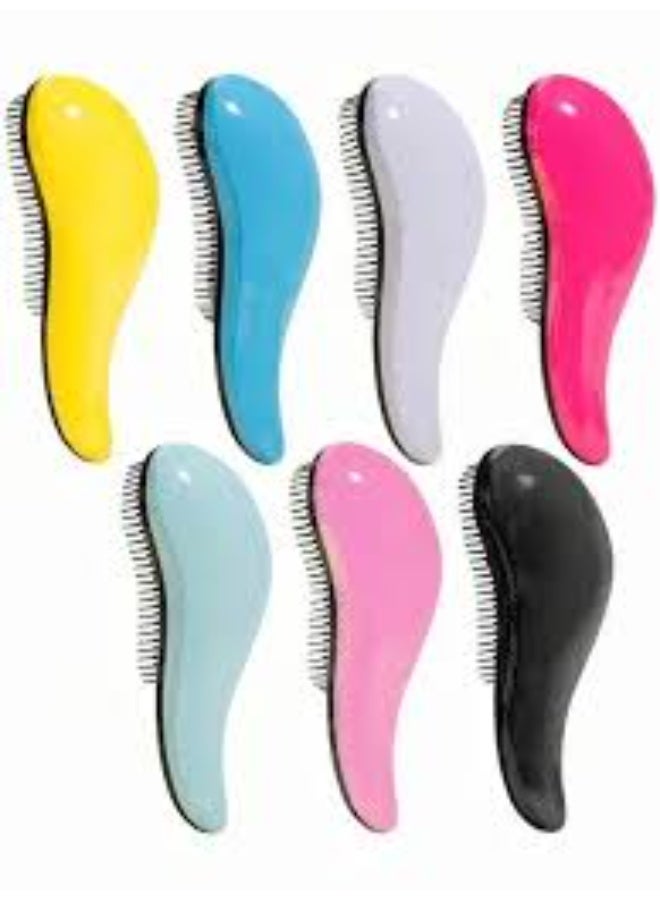 Ergonomically designed detangling hairbrush, suitable for all hair types, reduces hair pulling and breakage, for daily use, 1 piece (color may vary) - Image 3