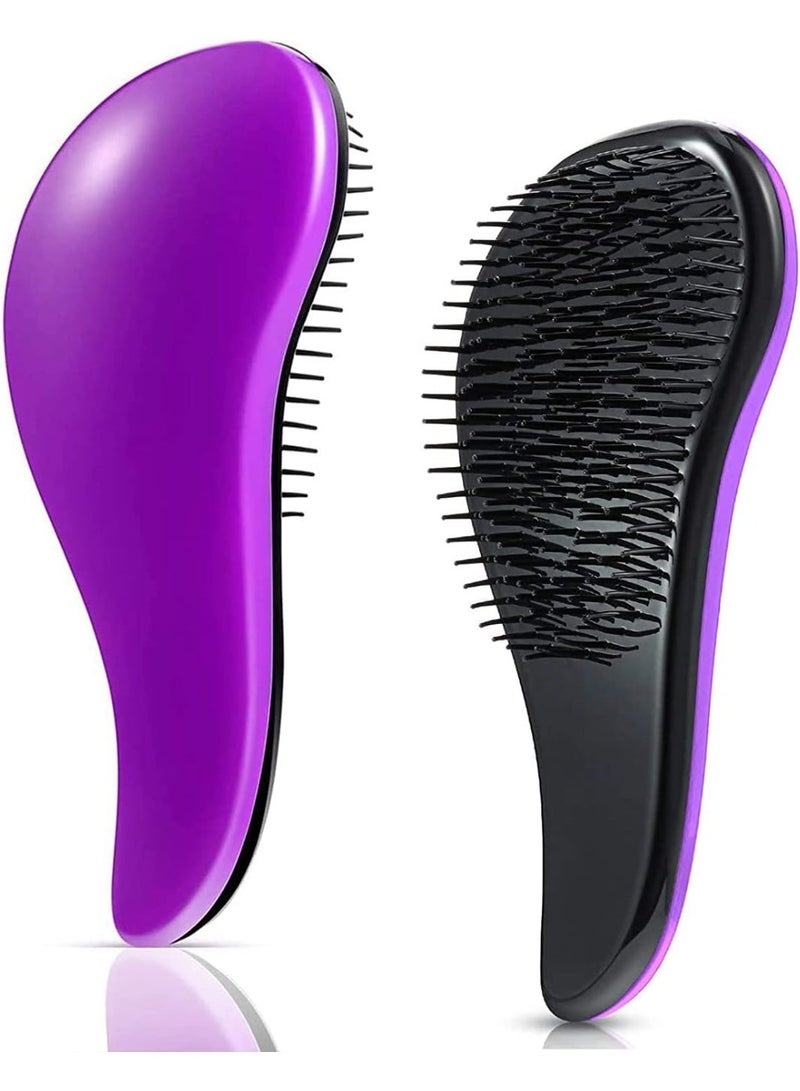 Ergonomically designed detangling hairbrush, suitable for all hair types, reduces hair pulling and breakage, for daily use, 1 piece (color may vary) - Image 1