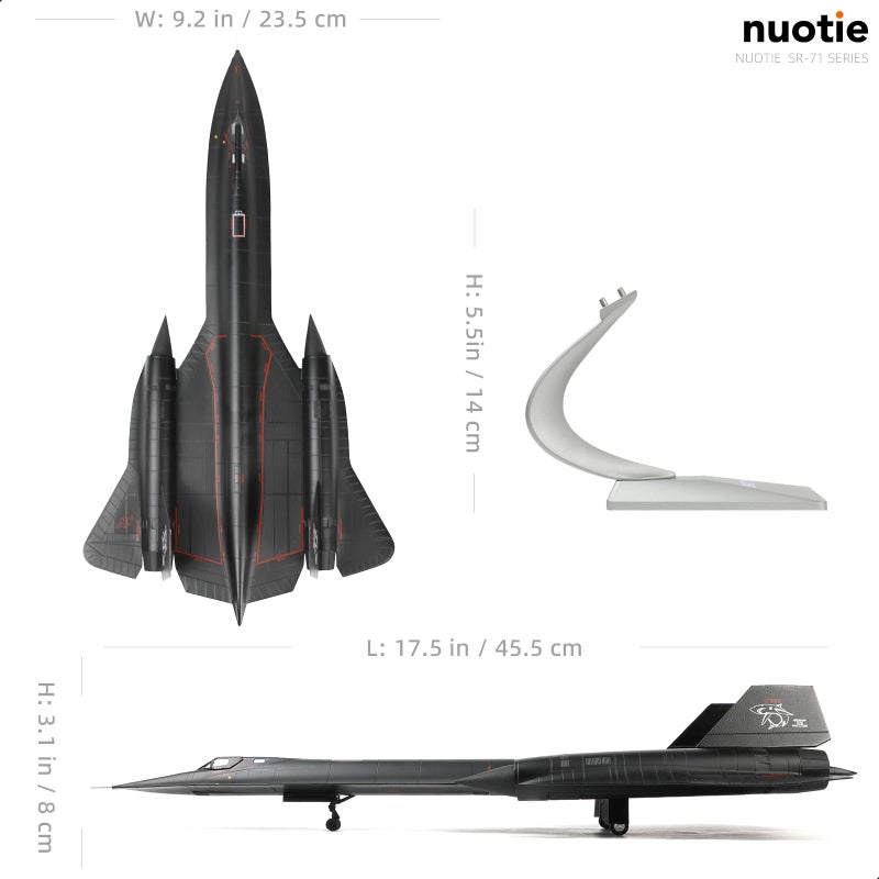 NUOTIE 1/72 Scale SR-71a Blackbird Metal Model High-Altitude Reconnaissance Aircraft Military Diecast Plane Model for Collection or Gift - Image 2