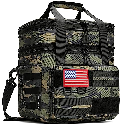 RalChyez Tactical Lunch Bag 20L Large Heavy Duty Double Deck Insulated Lunch Box Leakproof Expandable Tote Cooler with Shoulder Strap for Adult Men Women Work Fishing Picnic Travel Ocp Camo - Image 1