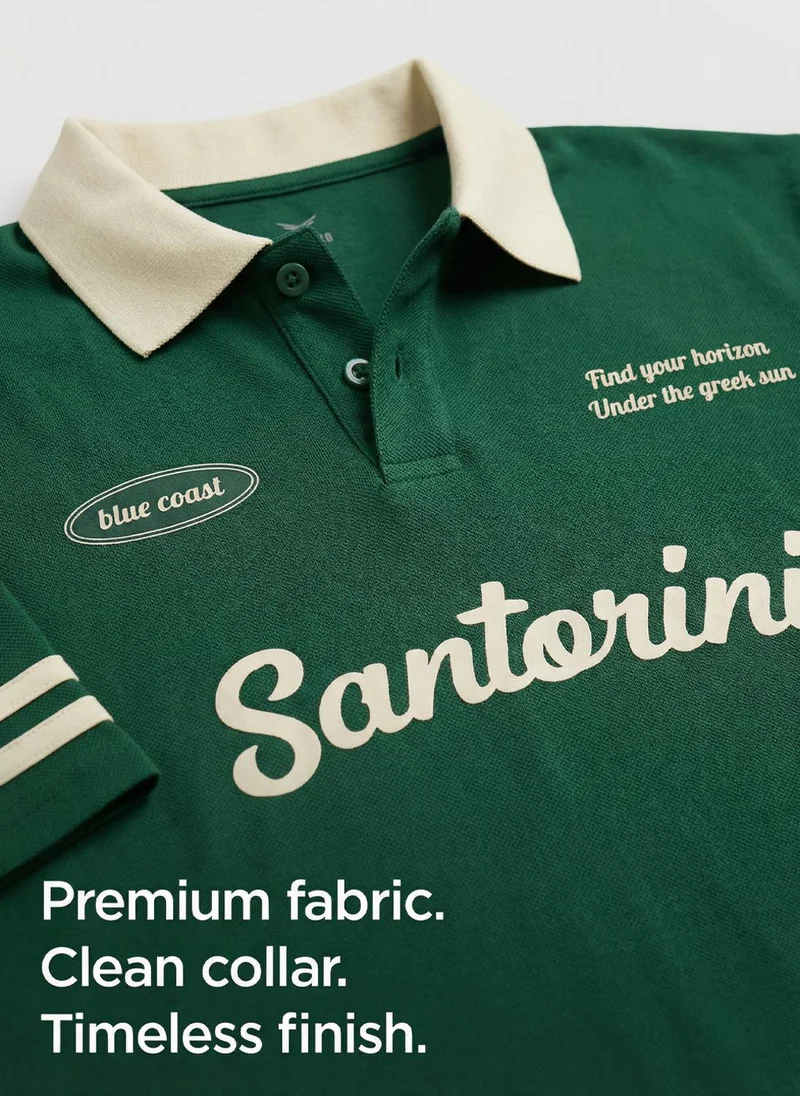 NOBERO Pine Grove Nobero  Regular Fit Polo T-Shirt for Men for Men | Best Price UAE