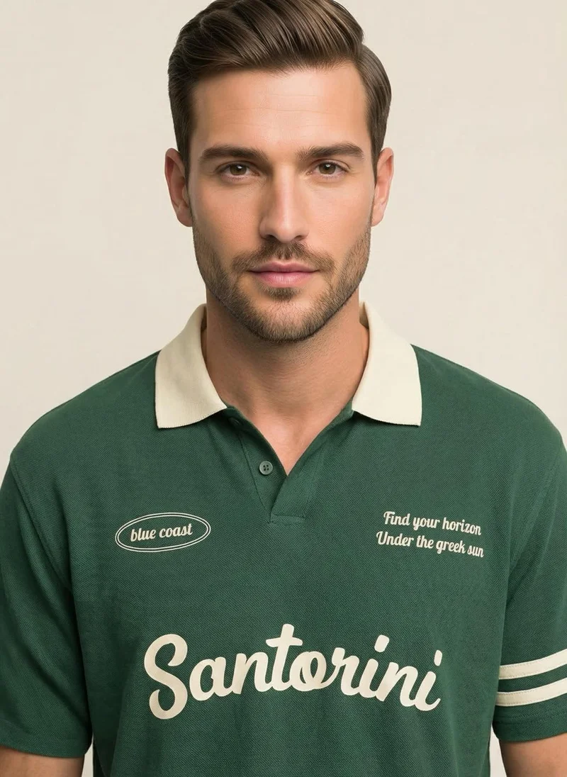 NOBERO Pine Grove Nobero  Regular Fit Polo T-Shirt for Men for Men | Best Price UAE