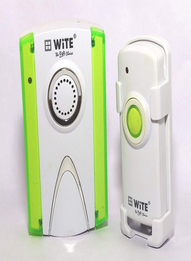 WiTE The Right Choice وايت - الخيار الأمثل - جرس باب لاسلكي عن بعد من فيني - 35 نغمة متعددة الأصوات مختلفة - لون أخضر - قطعة واحدة - Image 2
