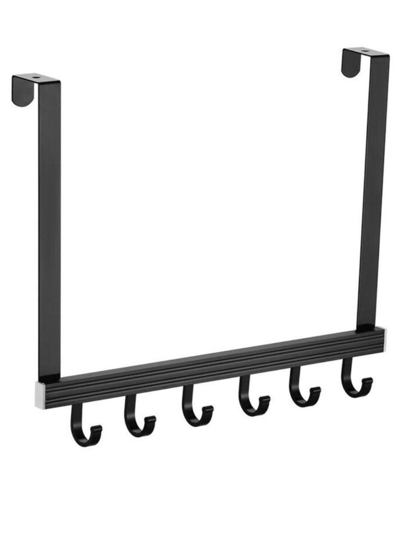 Metal Door Hanging Hooks Aluminum Door Hanger Wall Shelf Clothes Coats Hanger Handbag Hat Towel Rack Keys Ties Holder - Image 1