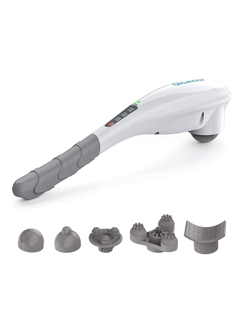 RENPHO - Rechargeable Hand Held Deep Tissue Massager- Cordless Electric Percussion Full Body Massage With Portable Design - White - Image 1