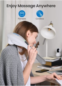 RENPHO Rechargeable Hand Held Deep Tissue Massager- Cordless Electric Percussion Full Body Massage With Portable Design - White  - Image 2