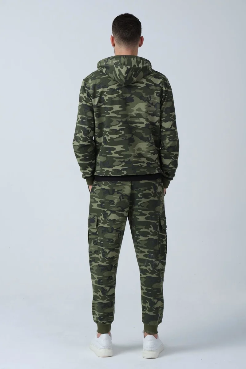 الكسندر جاردي Camouflage Patterned Hoodie Sweatshirt (E21-72100)