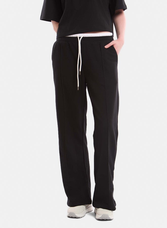 Premoda Women's Straight-Fit Sweatpants Black - Image 2