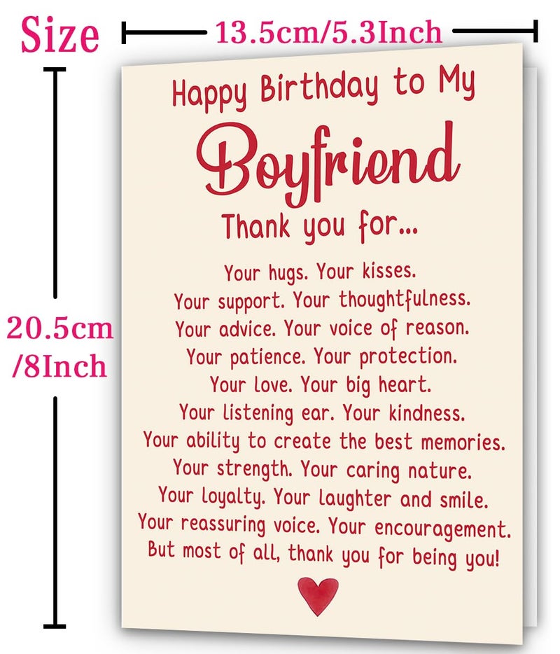 ATTLVV Happy Birthday Card Gifts for Boyfriend,Funny Birthday Card for Boyfriend,Romantic Birthday Gifts for BF,Happy Bday Card - Image 2