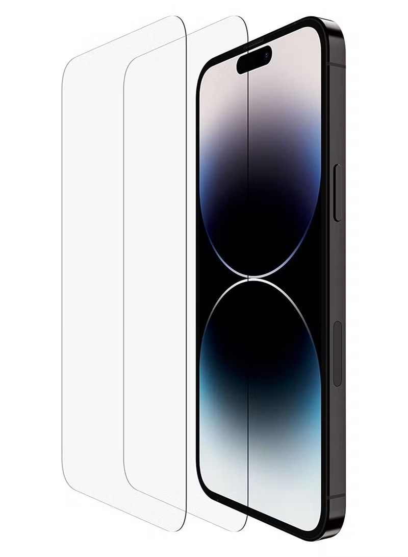 إيف واقي شاشة من قطعتين لهاتف آيفون 14 برو 6.1 بوصة شفاف - Image 1