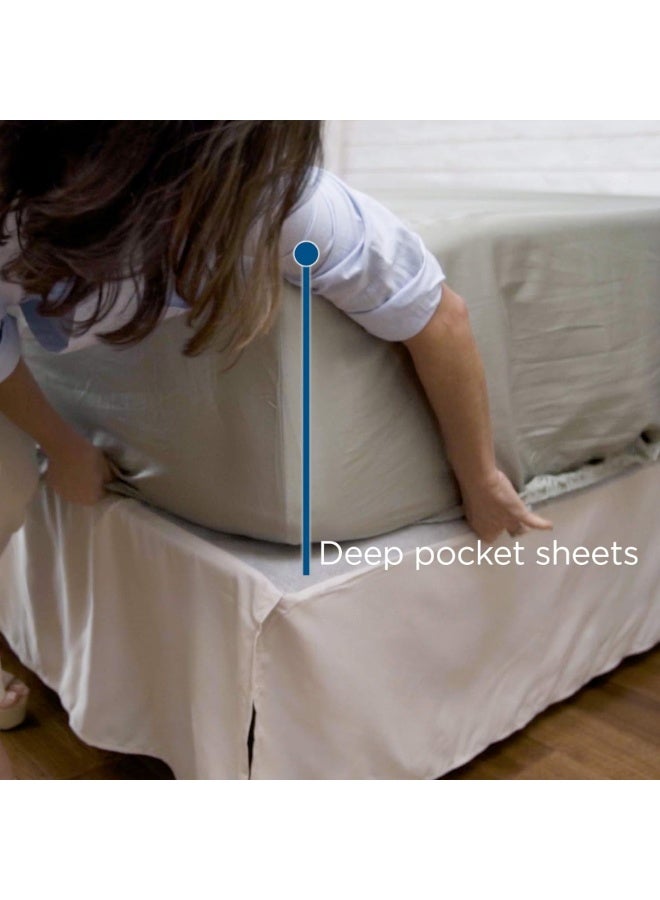 MyPillow MyPillow Giza Dreams Bed Sheets [Queen, White] - Image 3
