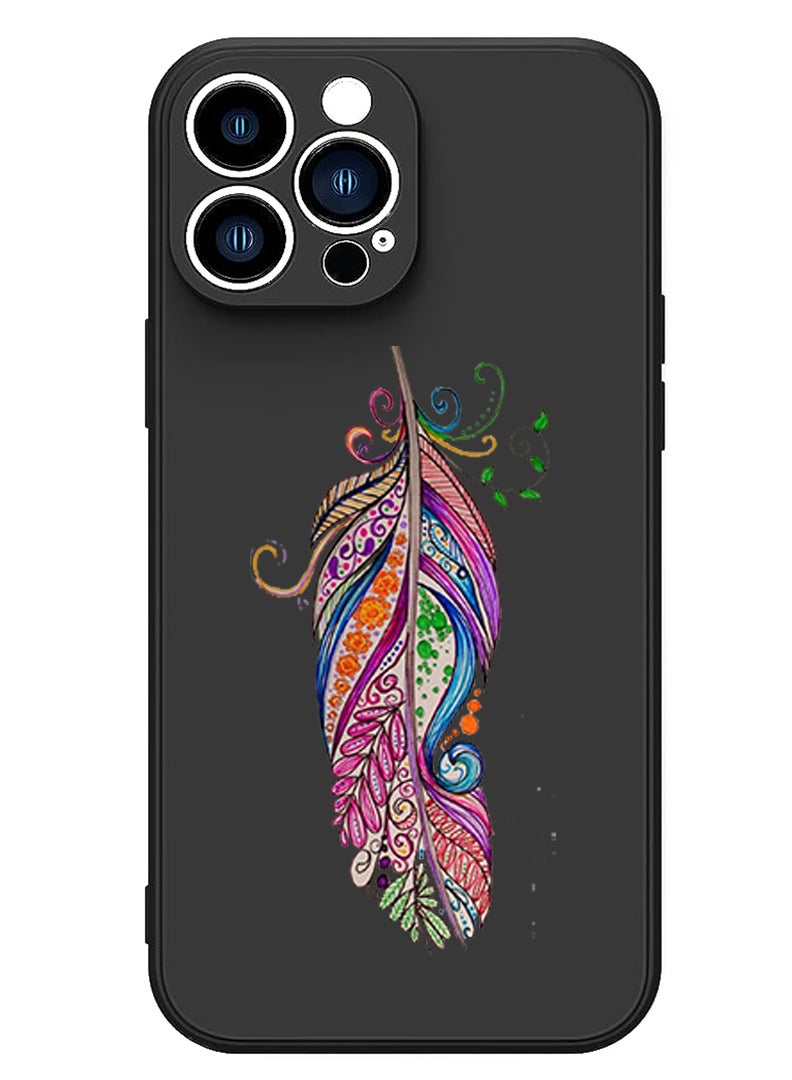 Theodor Protective Slim Fit Case Liquid Silicone Cover with Full Body Protection Anti-Scratch Shockproof Case For iPhone 13 Pro Max Black  - Fish & Beer copy - Image 1