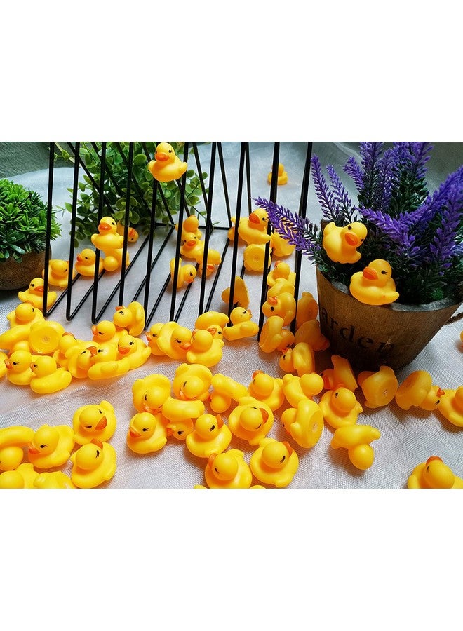 SOHAPY 100Pcs Mini Yellow Rubber Ducks Tiny Baby Shower Rubber Ducks, Squeak Fun Baby Yellow Rubber Bath Toy float Fun Decorations for Shower Birthday Party Favors Cupcake Carnival Game Gift (100Pcs) - Image 2