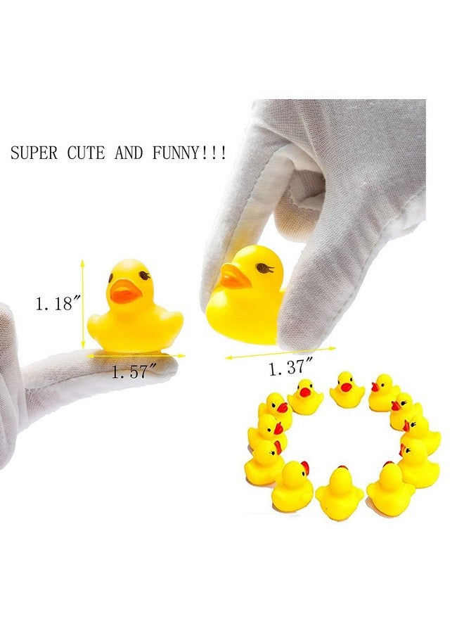 SOHAPY 100Pcs Mini Yellow Rubber Ducks Tiny Baby Shower Rubber Ducks, Squeak Fun Baby Yellow Rubber Bath Toy float Fun Decorations for Shower Birthday Party Favors Cupcake Carnival Game Gift (100Pcs) - Image 4