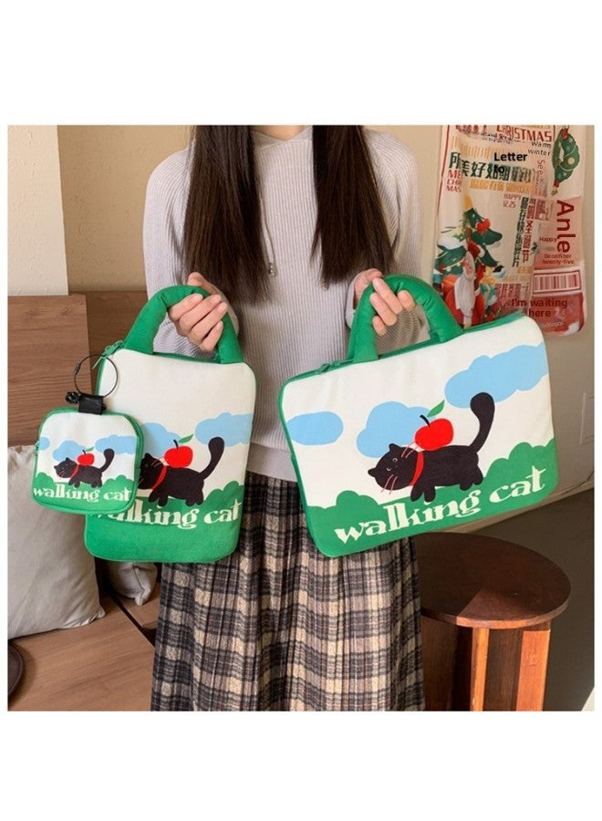 Korean Cute Computer Bag Student Commuter Mobile Phone Ipad Tablet Portable Storage Bag Portable Computer Protective Cover-Color:Light Pink Nude Bag-Size:Small Vertical Style - Image 3