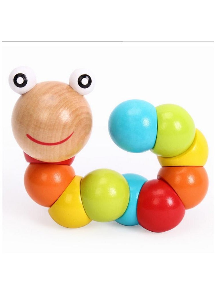 Little Sunshine Baby Toys 6 to 12 Months, 12-18 Months, 3-6 Months Developmental, Tummy Time Toys Crawling Toys - Infant Toys - Caterpillar Twisting Baby Boy and Baby Girl Toys (2 Pack) - Image 4